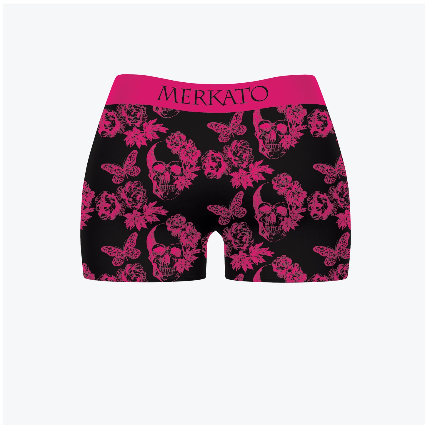 Merkato Bones and Butterflies Womens Booty Shorts